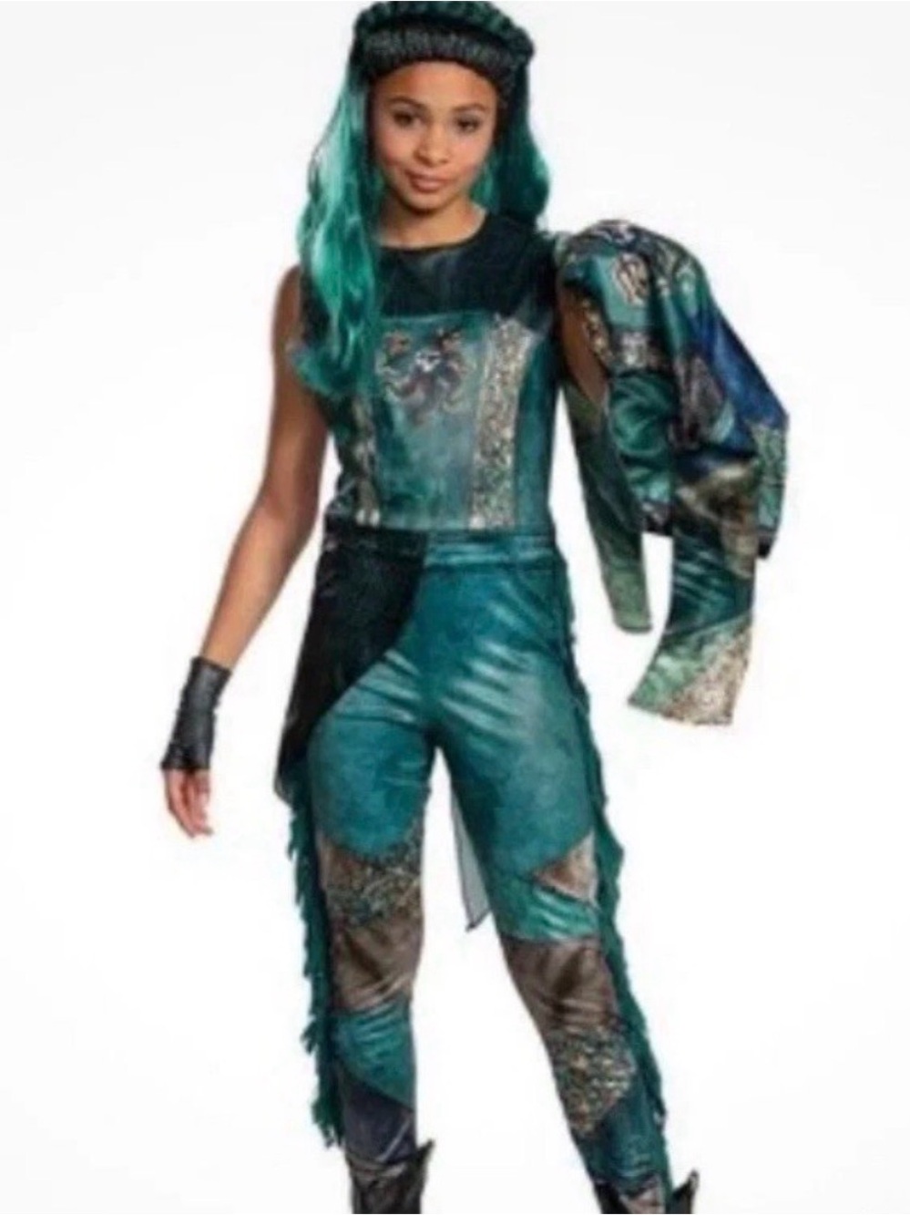 Disney 'The Descendants' Uma Deluxe Girls Costume w/matching Wig sz 4-6x